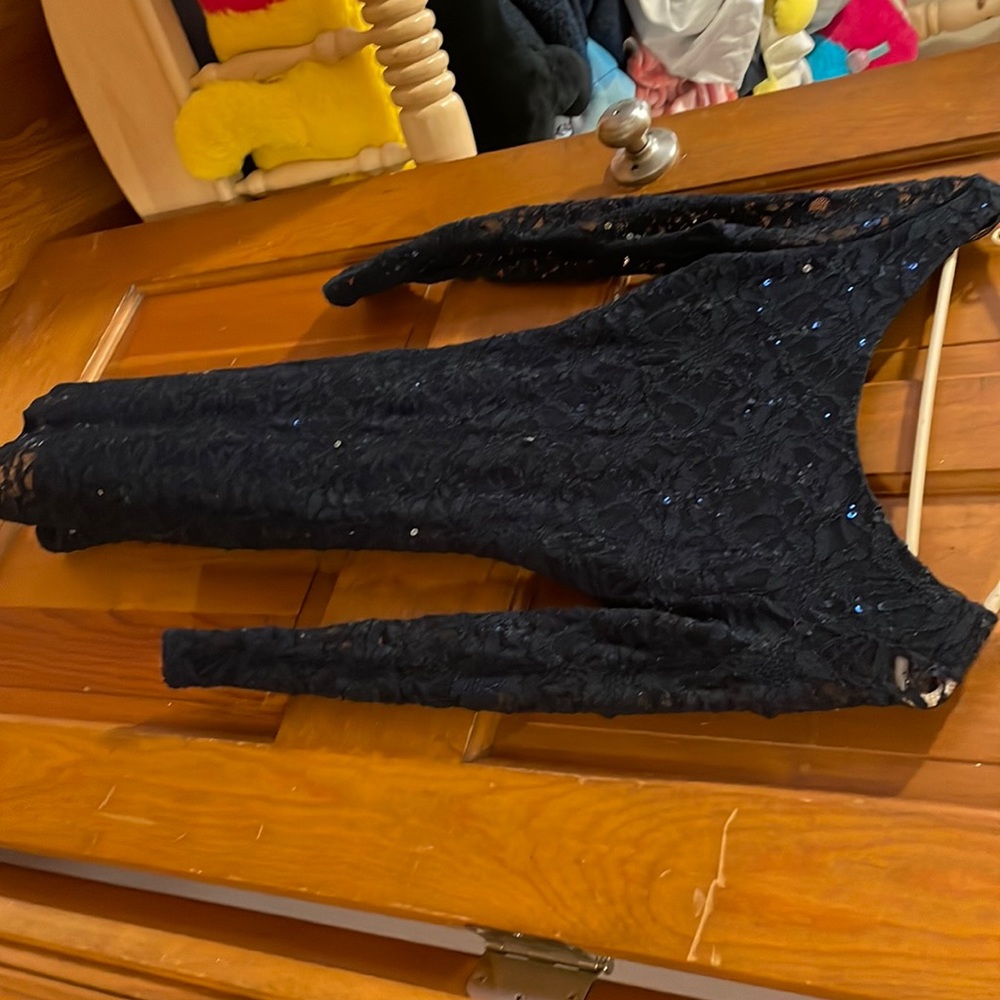 Navy blue size large Jump apparel sequence dress